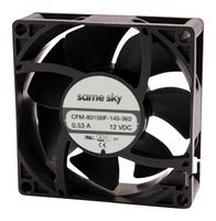 SAME SKY CFM-8038BF-460-463 DC Axial Fan, 48 V, Square, 80 mm, 15 mm, Ball Bearing, 49.8 CFM