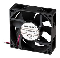 SAME SKY CFM-8025BG68-450-438 DC Axial Fan, 48 V, Square, 80 mm, 25 mm, Ball Bearing, 53.07 CFM