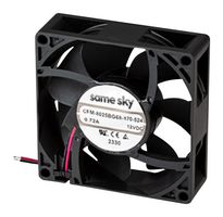 SAME SKY CFM-8025BG68-460-487-22 DC Axial Fan, 48 V, Square, 80 mm, 25 mm, Ball Bearing, 63.64 CFM
