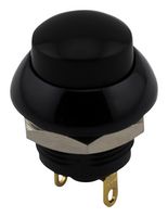 SAME SKY PB2-M-BK-R-67 Industrial Pushbutton Switch, PB2 Series, 12 mm, SPST-NO-DM, Off-(On), Round Raised, Black