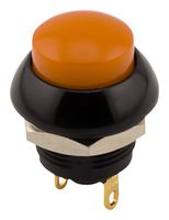 SAME SKY PB2-M-OR-R-67 Industrial Pushbutton Switch, PB2 Series, 12 mm, SPST-NO-DM, Off-(On), Round Raised, Orange