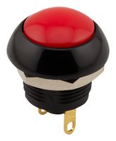 SAME SKY PB2-M-R-D-67 Industrial Pushbutton Switch, PB2 Series, 12 mm, SPST-NO-DM, Off-(On), Round Domed, Red