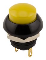 SAME SKY PB2-M-YL-R-67 Industrial Pushbutton Switch, PB2 Series, 12 mm, SPST-NO-DM, Off-(On), Round Raised, Yellow