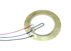 SAME SKY CPT-3529-L100 Piezoelectric Diaphragm, 0.025 µF, 2.9 kHz, 500 ohm, 35 mm Dia x 0.58 mm H