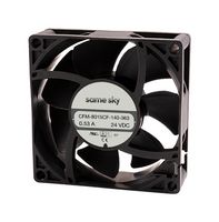 SAME SKY CFM-8015CF-230-301-20 DC Axial Fan, 24 V, Square, 80 mm, 15 mm, omniCOOL, 34.85 CFM