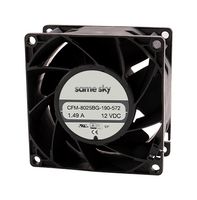 SAME SKY CFM-8025BG-240-396 DC Axial Fan, 24 V, Square, 80 mm, 25 mm, Ball, 41.4 CFM
