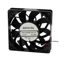SAME SKY CFM-A225BF-258-597-22 DC Axial Fan, 24 V, Square, 120 mm, 25 mm, Ball, 185.5 CFM