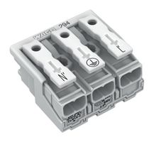 WAGO 294-4023 Pluggable Terminal Block, Lighting Conn, 10 mm, 3 Ways, 18 AWG, 12 AWG, 2.5 mm², Push In