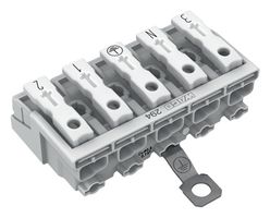 WAGO 294-4455 Pluggable Terminal Block, Lighting Conn, 10 mm, 5 Ways, 18 AWG, 12 AWG, 2.5 mm², Push In