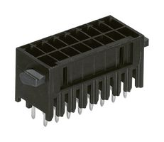 WAGO 713-1412/037-000 Terminal Block, PPA, Black, 2 Row, Header, 3.5 mm, 24 Ways, 10 A, 250 V, Through Hole Vertical