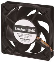 SANYO DENKI 9AD1201M4H001 AC Axial Fan, 100V to 240V, Square, 120 mm, 25 mm, Precision Ball Bearing, 62 CFM
