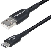 STARTECH USB2AC15CMBK USB Cable, Type A Plug to Type C Plug, 200 mm, 6 ", USB 2.0, Black