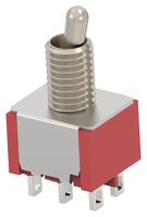 TE CONNECTIVITY - ALCOSWITCH DMTD1T4B3TPVS05 Toggle Switch, On-None-On, DPDT, Non Illuminated, DMT Series, Panel, Through Hole, 5 A