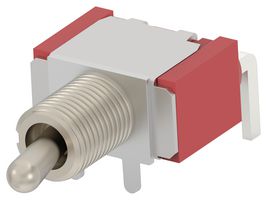 TE CONNECTIVITY - ALCOSWITCH DMTS1T2B2TPRS05 Toggle Switch, On-None-On, SPDT, Non Illuminated, DMT Series, Panel, Through Hole, 5 A