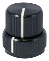 VISHAY ACCKMR1922NLPDV Knob, Round Shaft, 3 mm, Aluminium, Round with Top and Side Indicator Line, 19.05 mm, ACCK Series
