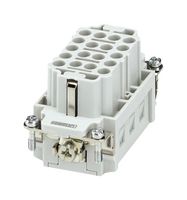 PHOENIX CONTACT 1014419 Heavy Duty Connector, HC-BB Series, Insert, 18+PE Contacts, B10, Receptacle, Push In Socket
