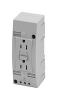 PHOENIX CONTACT 1263628 Pin & Sleeve Connector, Double Socket, 15 A, 125 VAC, DIN Rail Mount, Socket, 3P, Grey