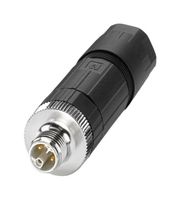 PHOENIX CONTACT 1646349 Sensor Connector, SACC Series, M12, Male, 5 Positions, Push In Pin, Straight Cable Mount