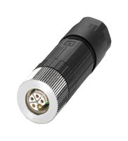 PHOENIX CONTACT 1646350 Sensor Connector, SACC Series, M12, Female, 5 Positions, Push In Socket, Straight Cable Mount