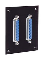 L-COM USP2DB25FB Patch Panel, D Sub Adapter, 2 Ports