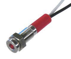 OSHINO LAMPS PL06SL016 LED Panel Mount Indicator, 625nm, 140 deg, Red, 240 V, 6 mm, 20 mA, 400 mcd, IP67