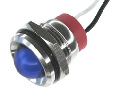 OSHINO LAMPS PL14SL116 LED Panel Mount Indicator, 625nm, 110 deg, Red, 240 V, 14 mm, 20 mA, 475 mcd, IP67