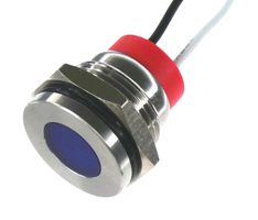 OSHINO LAMPS PL14SL013 LED Panel Mount Indicator, 625nm, 140 deg, Red, 24 V, 14 mm, 20 mA, 70 mcd, IP67