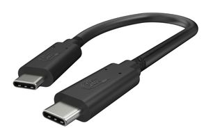 AMPHENOL COMMUNICATIONS SOLUTIONS 10174198-Z0050YYLF USB Cable, Type C Plug to Type C Plug, 500 mm, 19.7 ", USB 3.2, Black