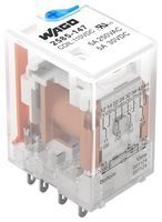 WAGO 2585-147 Power Relay, 4PDT, 110 V, 5 A, WAGO - 2585 Series, Quick Connect, Non Latching