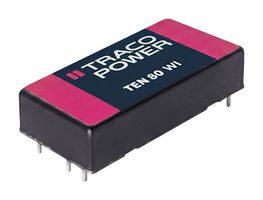 TRACO POWER TEN 80-2415WI Isolated Through Hole DC/DC Converter, ITE & Industrial, DIP, 4:1, 80 W, 1 Output, 24 V