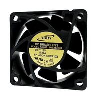 ADDA AG06012HB257B03 DC Axial Fan, 12 V, Square, 60 mm, 25 mm, Ball Bearing, 26.178 CFM