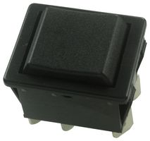ARCOLECTRIC / BULGIN LIMITED C1572ATAAA Rocker Switch, (On)-Off-(On), DPDT, Non Illuminated, Panel Mount, Black, 1550 Series