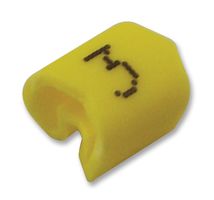 TE CONNECTIVITY - RAYCHEM 7211403 Wire Marker, G Type®, Push On Pre Printed, 3, Black, Yellow, 6 mm