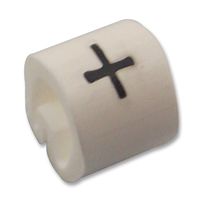 TE CONNECTIVITY - RAYCHEM 6171936 Wire Marker, Z Type, Push On Pre Printed, +, Black, White, 5.7 mm
