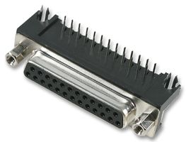 TE CONNECTIVITY 2301844-2 D Sub Connector, W/ Board Lock, DB9, Standard, Receptacle, 9 Contacts, DE, Solder