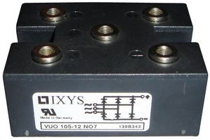 IXYS SEMICONDUCTOR VUO105-12NO7 Bridge Rectifier, Three Phase, 1.2 kV, 140 A, Module, 5 Pins, 1.6 V