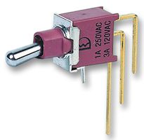MULTICOMP PRO 2AS1T2A1M7RE Toggle Switch, On-On, SPDT, Non Illuminated, 2AS, Through Hole, 100 mA