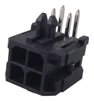 MOLEX 43045-0400 Pin Header, Wire-to-Board, 3 mm, 2 Rows, 4 Contacts, Through Hole Right Angle
