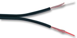 PRO POWER JY-1066 BLACK Multicore Cable, Screened, 2 Core, 25 AWG, 0.0785 mm², 328 ft, 100 m