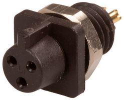 BINDER 09 9750 30 03 Circular Connector, Subminiature Circular Connector, 709 Series, Panel Mount Receptacle, 3 Contacts