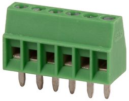 PHOENIX CONTACT 1725698 Wire-To-Board Terminal Block, 2.54 mm, 6 Ways, 26 AWG, 20 AWG, 0.5 mm², Screw