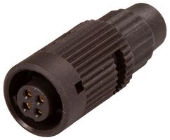 BINDER 99-0980-100-04 Circular Connector, Subminiature Circular Connector, 710 Series, Cable Mount Receptacle, 4 Contacts