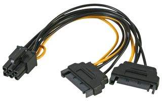 AKASA AK-CBPW13-15 LEAD 2X SATA POWER TO 6 PIN PCIE