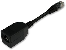 TUK FTT Ethernet Cable, Patch Lead, Cat5e, RJ45 Plug to RJ45 Socket, Black, 100 mm