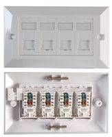 PRO SIGNAL PSG91594 Faceplate, Faceplate, RJ45 Sockets, 4, ABS (Acrylonitrile Butadiene Styrene) Body, White