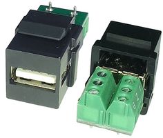TUK KUA2BK USB Connector, USB Type A, USB 2.0, Receptacle, PCB Mount, Right Angle