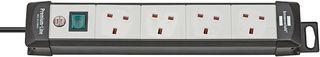 BRENNENSTUHL 1951543100 POWER OUTLET STRIP 4 OUTLET 18M 240V