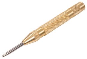 DURATOOL D00155 Centre Punch, Automatic, 13mm Diameter x 130mm Length, Knurled Brass Handle and Hardened Tip
