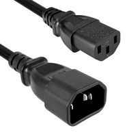 QUALTEK ELECTRONICS 319004-T01 POWER CORD, IEC 320 C14 TO C13, 98", 10A