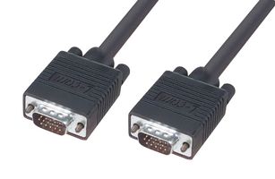 L-COM CGSVGAMM-10 COMPUTER CORD, HD-15 PLUG, 10 , BLACK